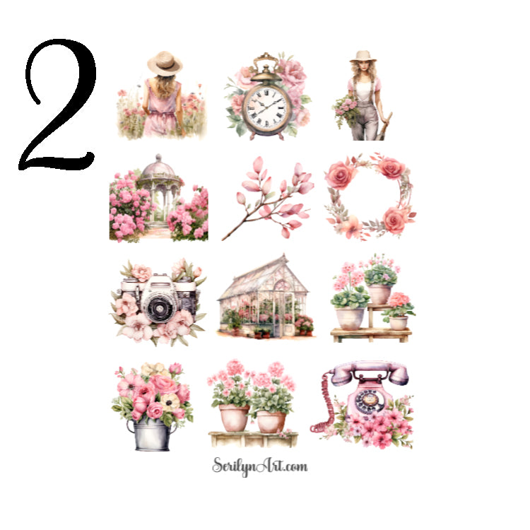 Botanic Lover Vintage Sticker Sheet