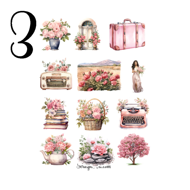 Botanic Lover Vintage Sticker Sheet