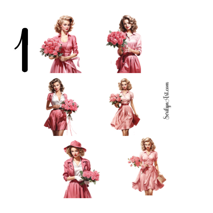 Bouquet Girls Sticker Sheet