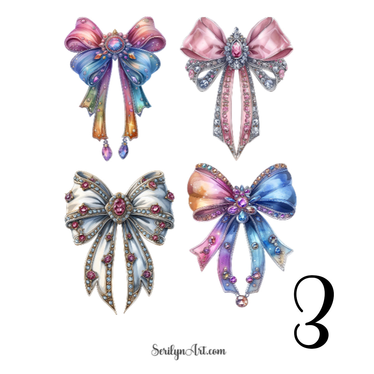 Bow Brooch Sticker Sheet