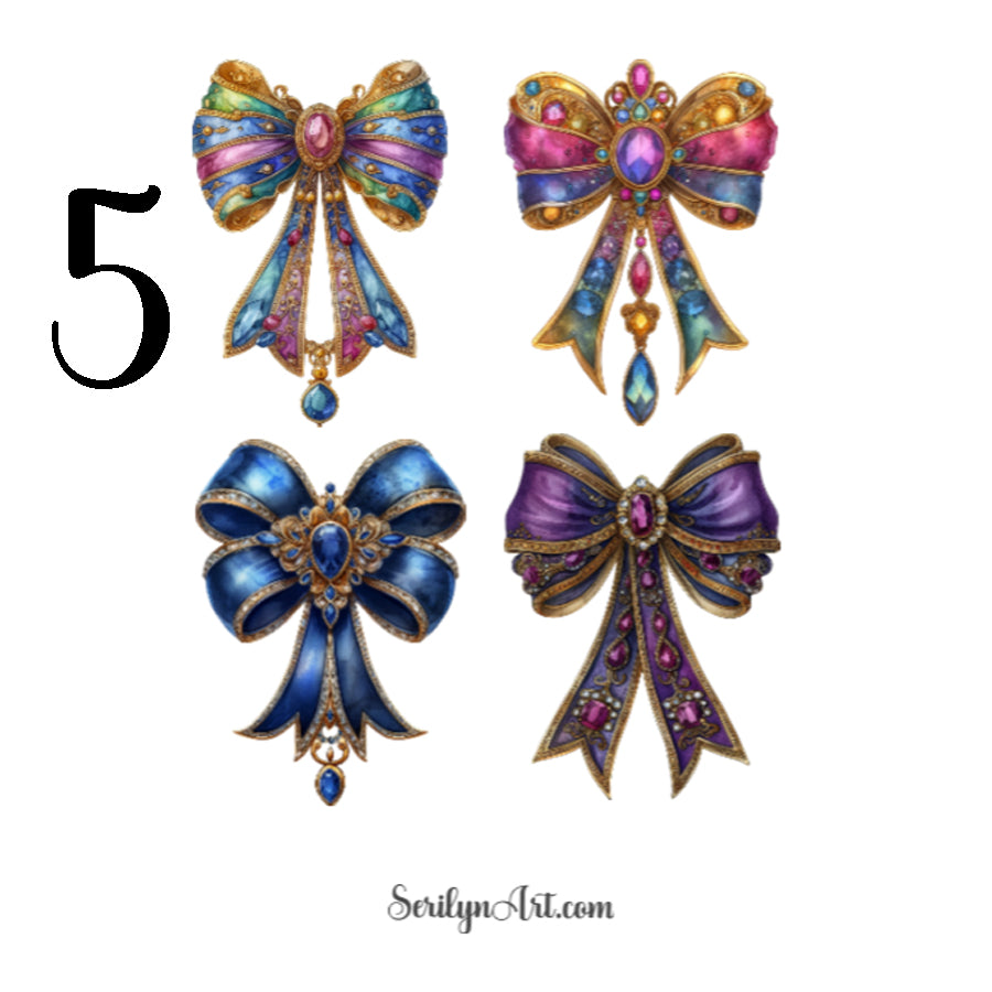 Bow Brooch Sticker Sheet