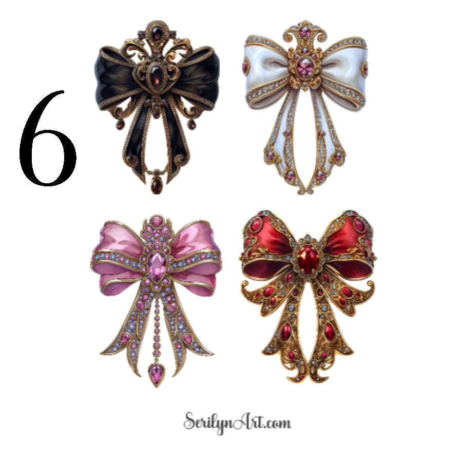 Bow Brooch Sticker Sheet