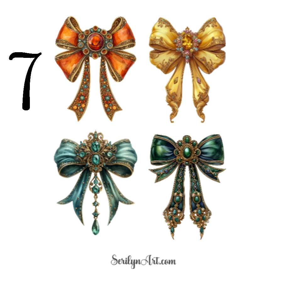 Bow Brooch Sticker Sheet