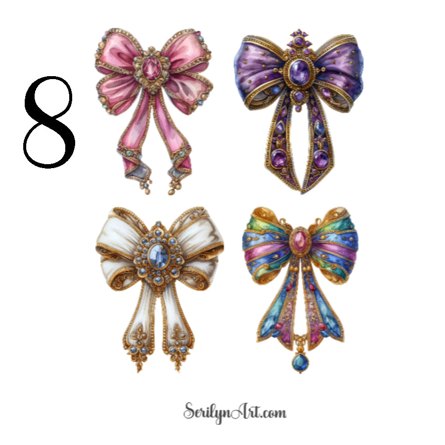 Bow Brooch Sticker Sheet
