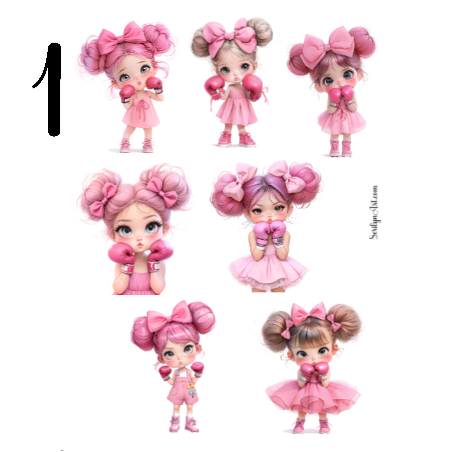 Boxing Girls Sticker Sheet