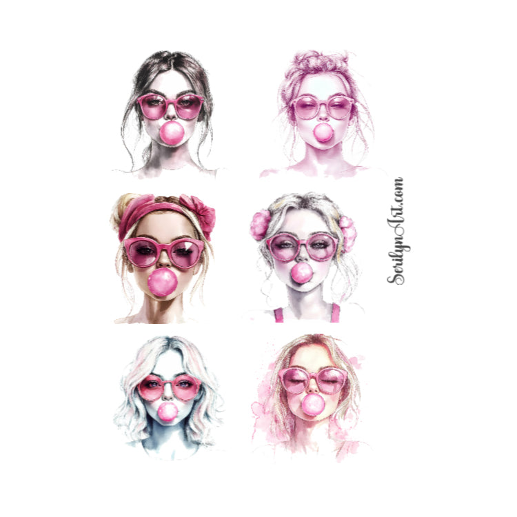 Bubblegum Girls Sticker Sheet