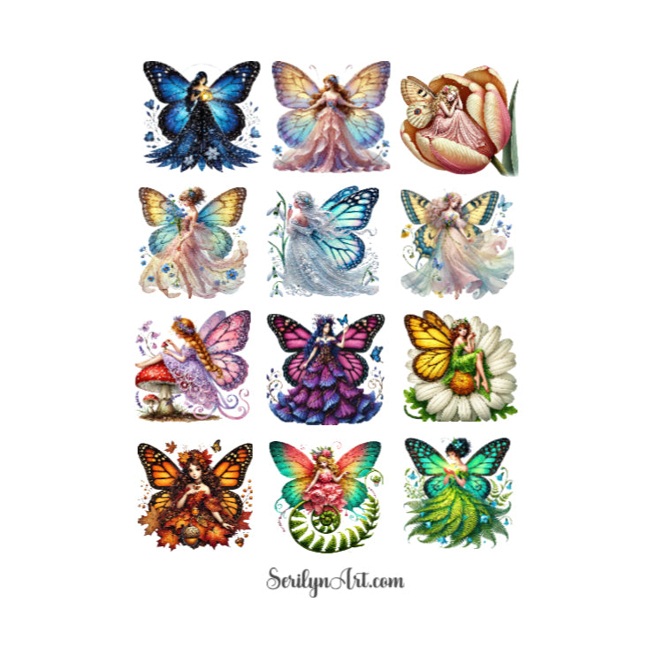 Butterfly Flower Fairies Sticker Sheet