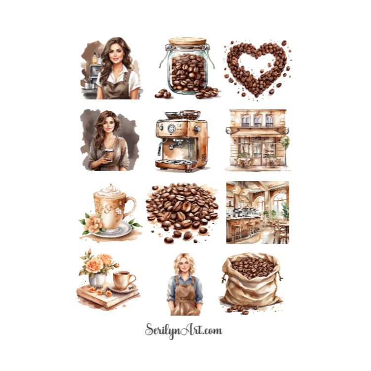 Cafe Sticker Sheet