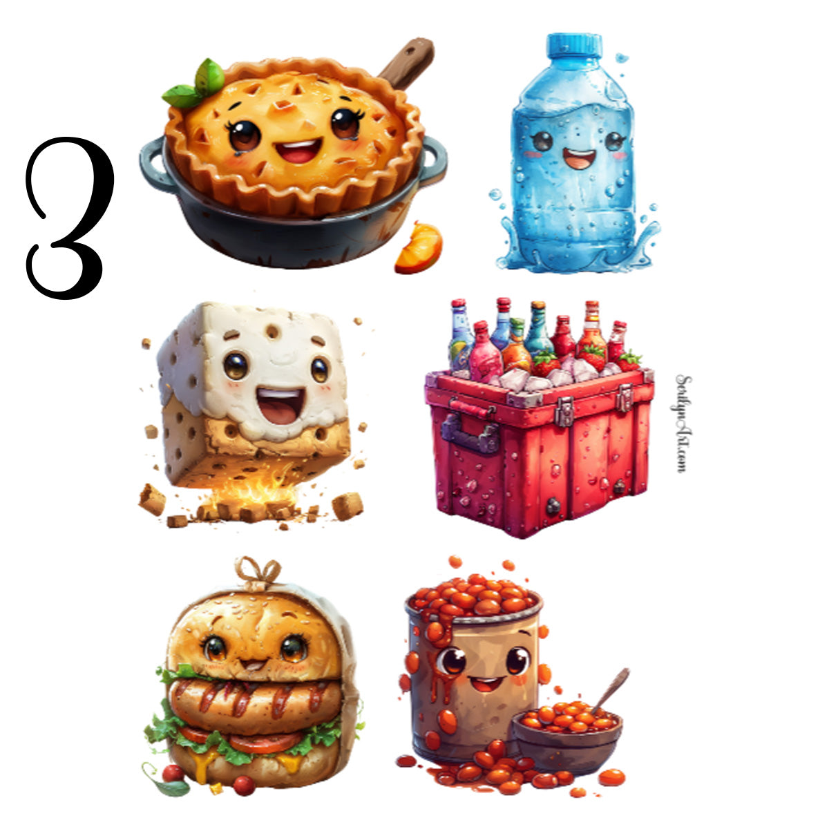 Camp Food Sticker Sheet