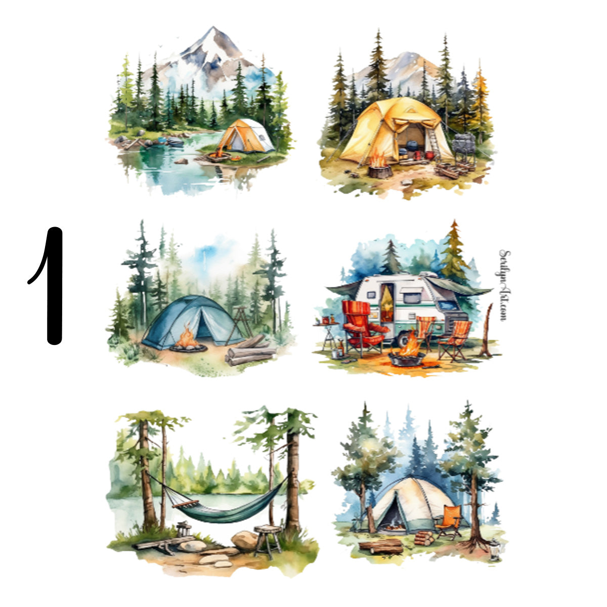 Campsites Sticker Sheet