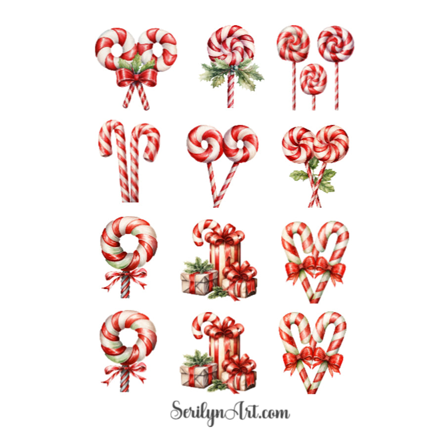 Candy Canes Sticker Sheet