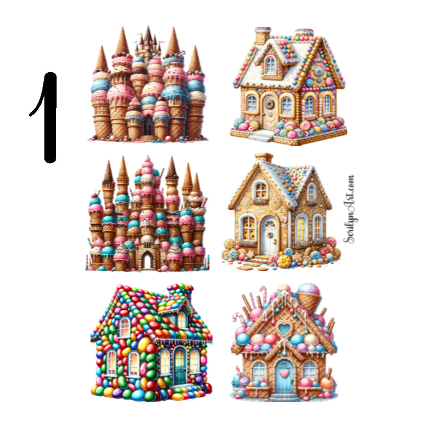 Candy Houses Sticker Sheet