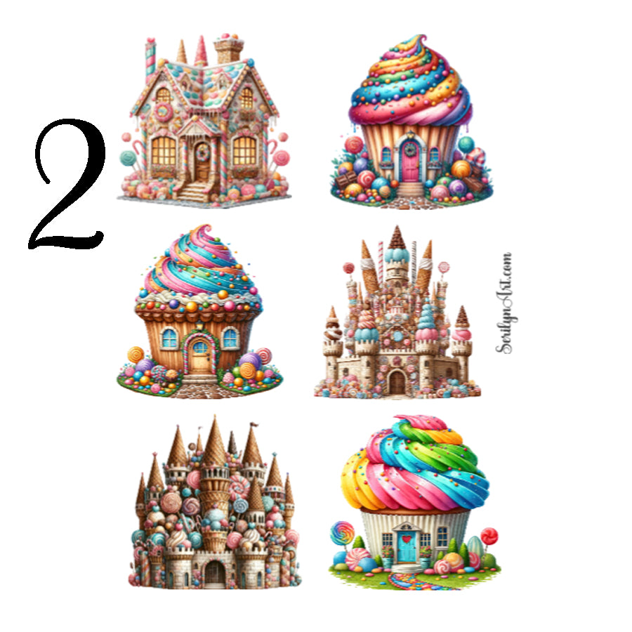 Candy Houses Sticker Sheet