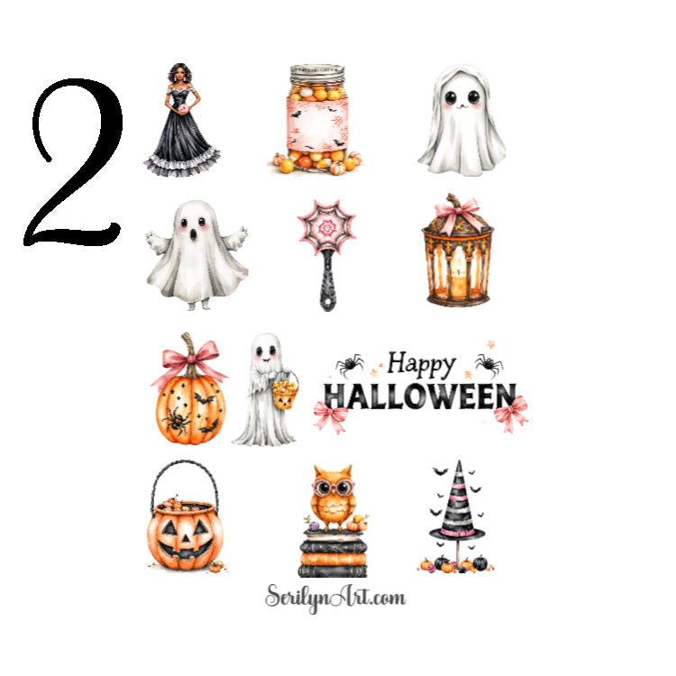 Candy and Spiders Sticker Sheet