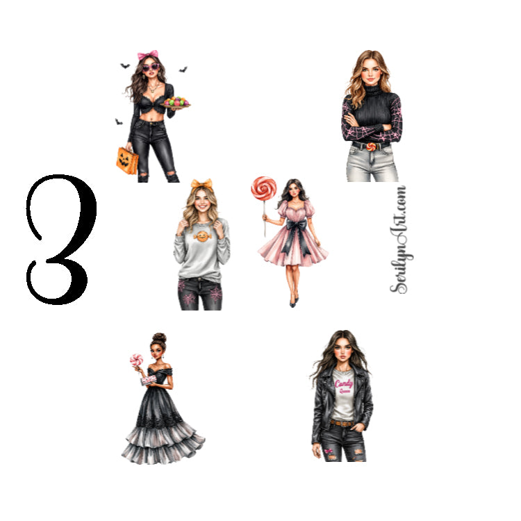 Candy and Spiders Sticker Sheet