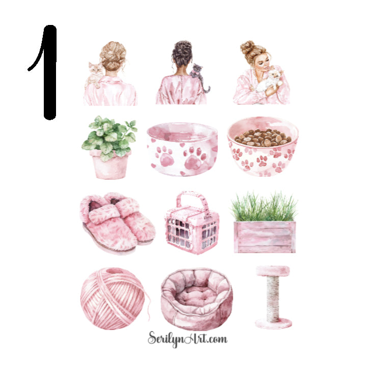 Cat Mom Sticker Sheet