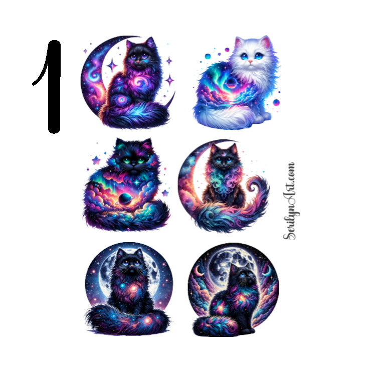 Celestial Cats Sticker Sheet