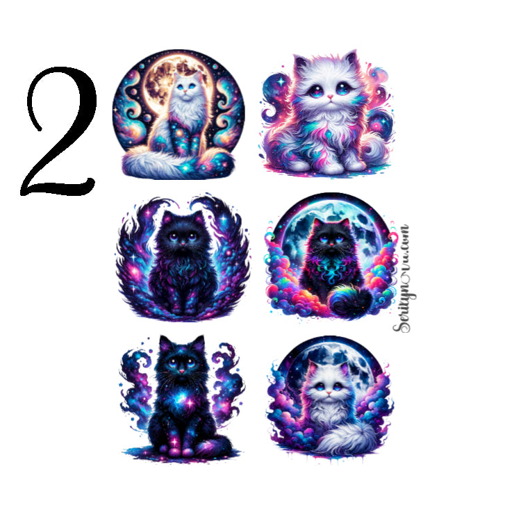 Celestial Cats Sticker Sheet