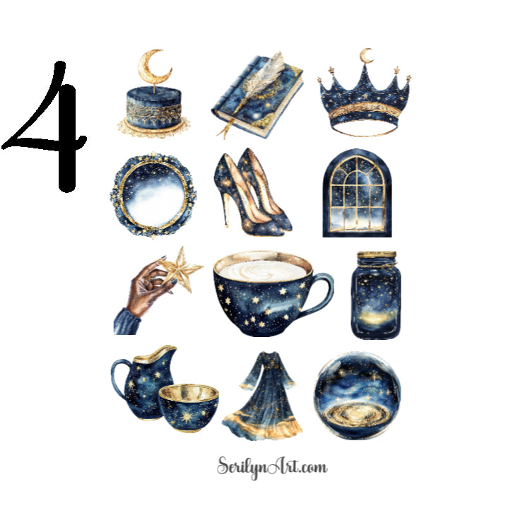 Celestial Glamour Sticker Sheet