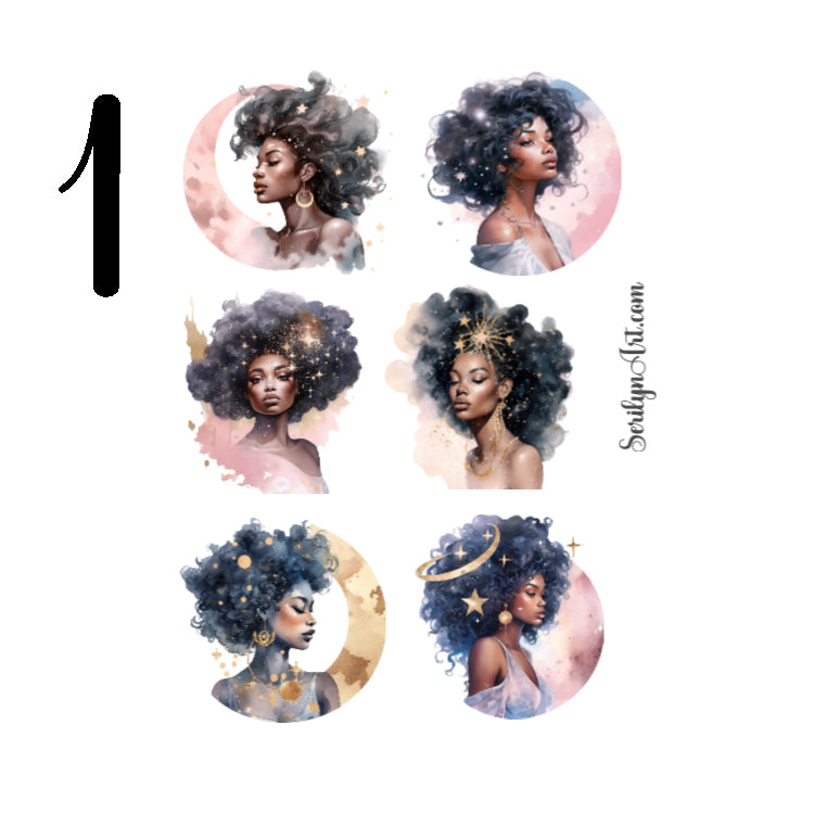 Celestial Moon Sticker Sheet