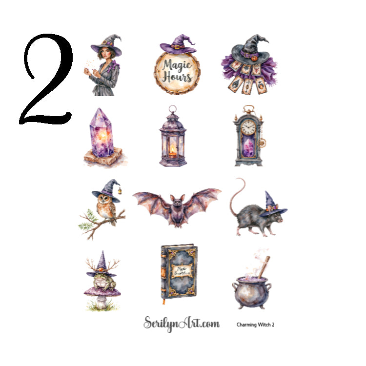 Charming Witch Sticker Sheet