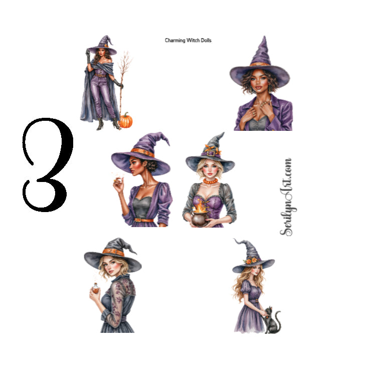 Charming Witch Sticker Sheet