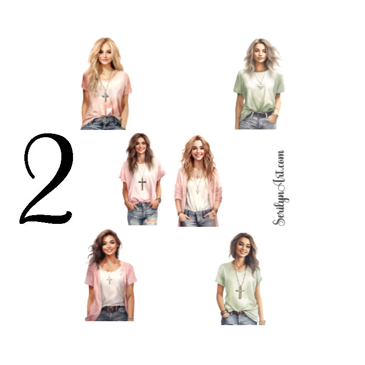 Christian Girl Sticker Sheet