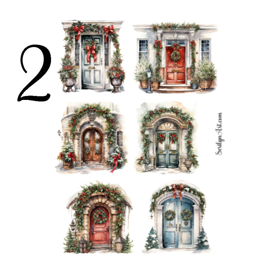 Christmas Doors Sticker Sheet