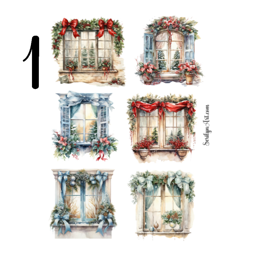 Christmas Windows Sticker Sheet