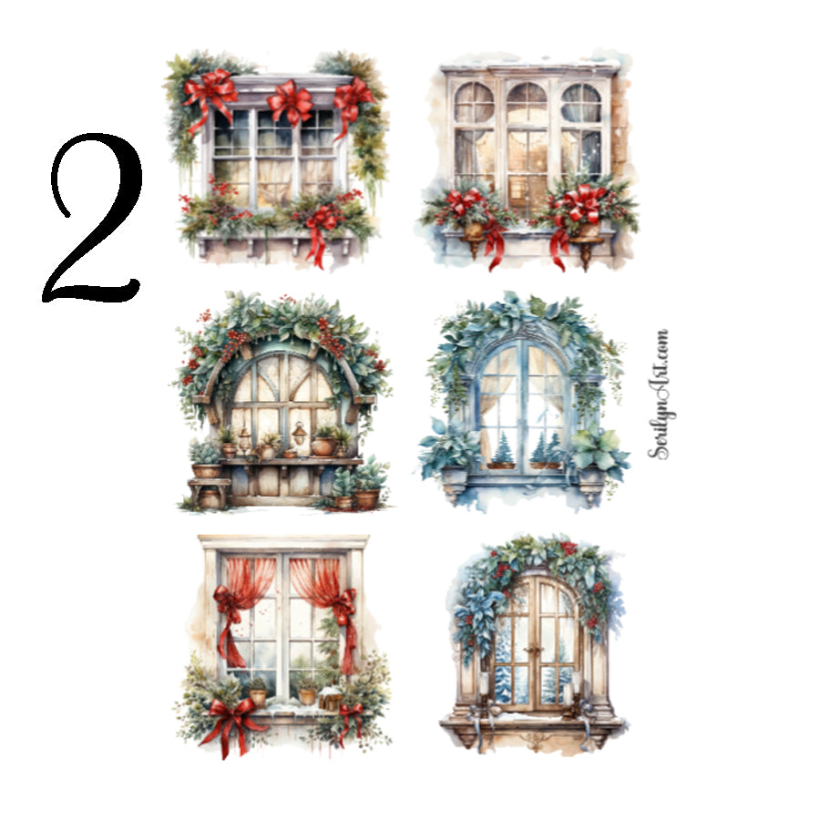 Christmas Windows Sticker Sheet