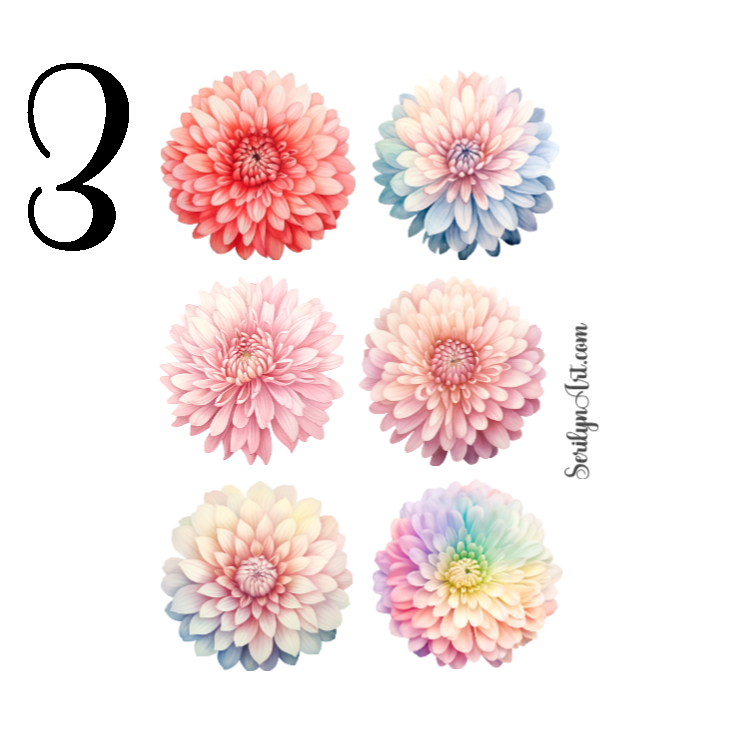 Chrysanthemums Sticker Sheet