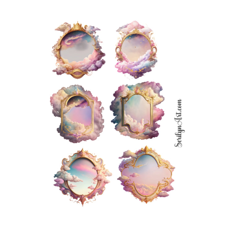 Cloud Frames Sticker Sheet