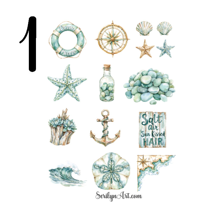 Coastal Drift Sticker Sheet