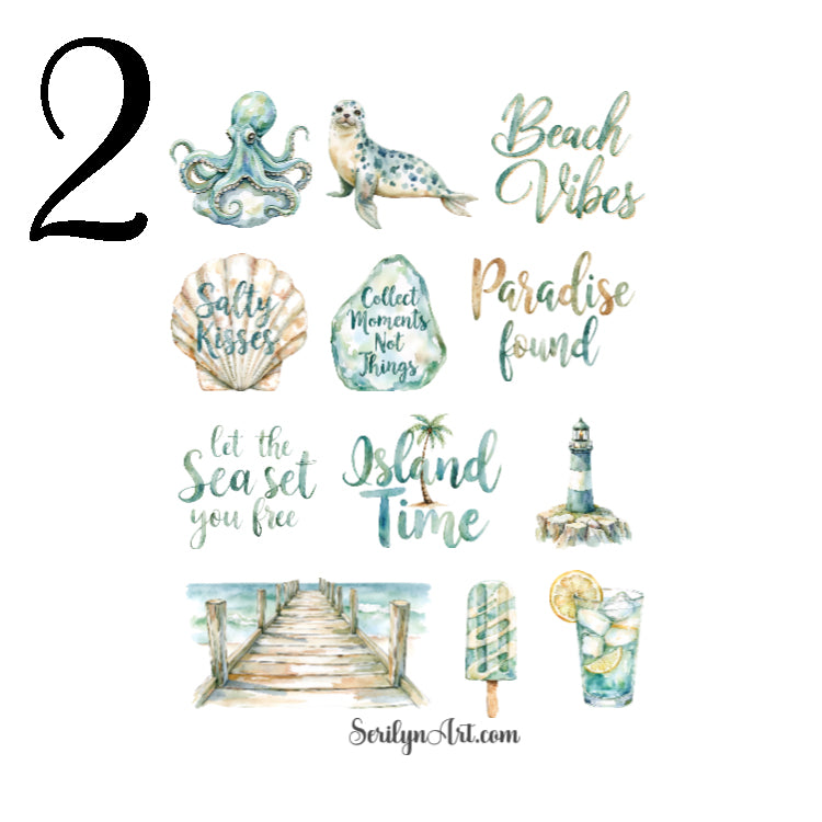 Coastal Drift Sticker Sheet