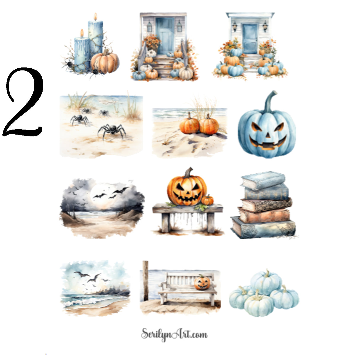 Coastal Halloween Sticker Sheet