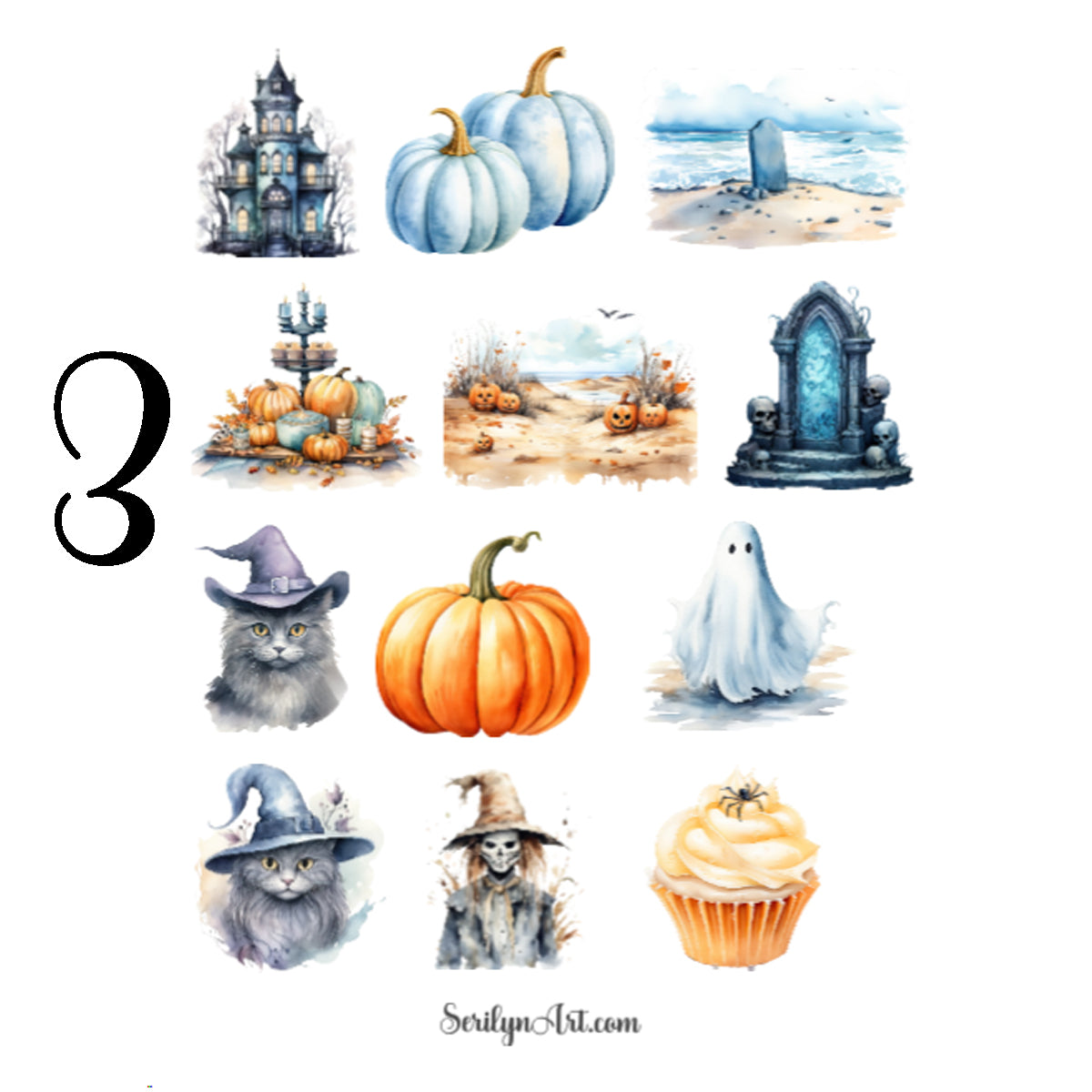 Coastal Halloween Sticker Sheet