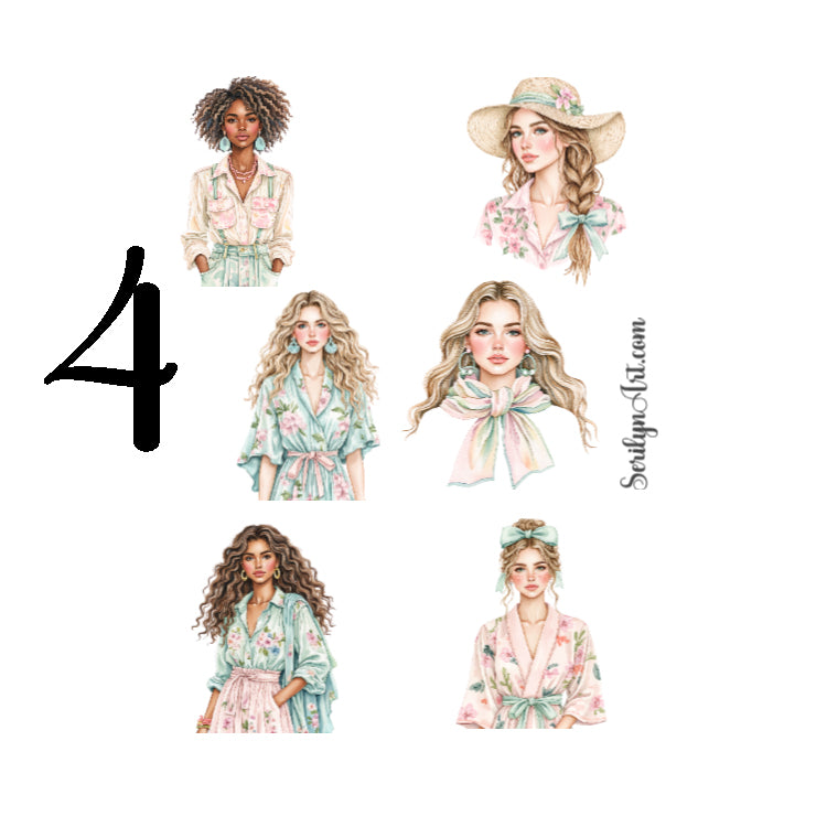 Coastal Letters Sticker Sheet