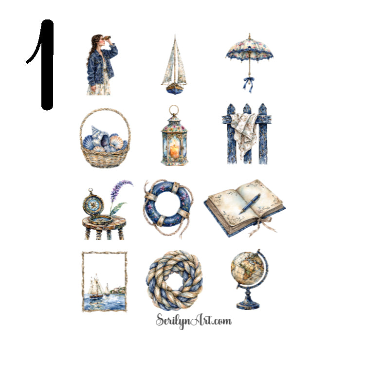 Coastal Village Sticker Sheet