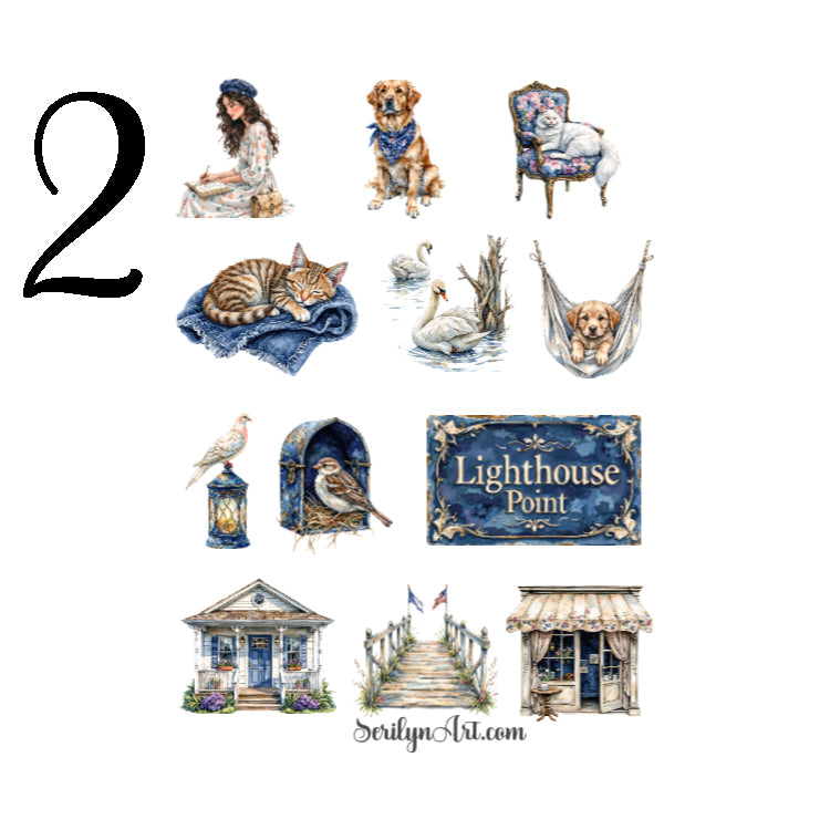 Coastal Village Sticker Sheet