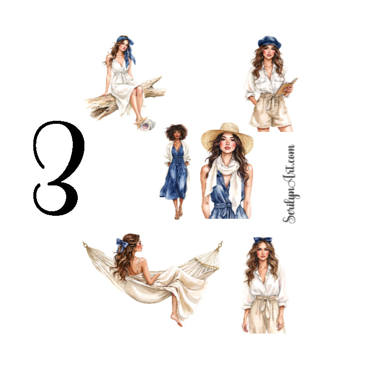 Coastal Vintage Sticker Sheet