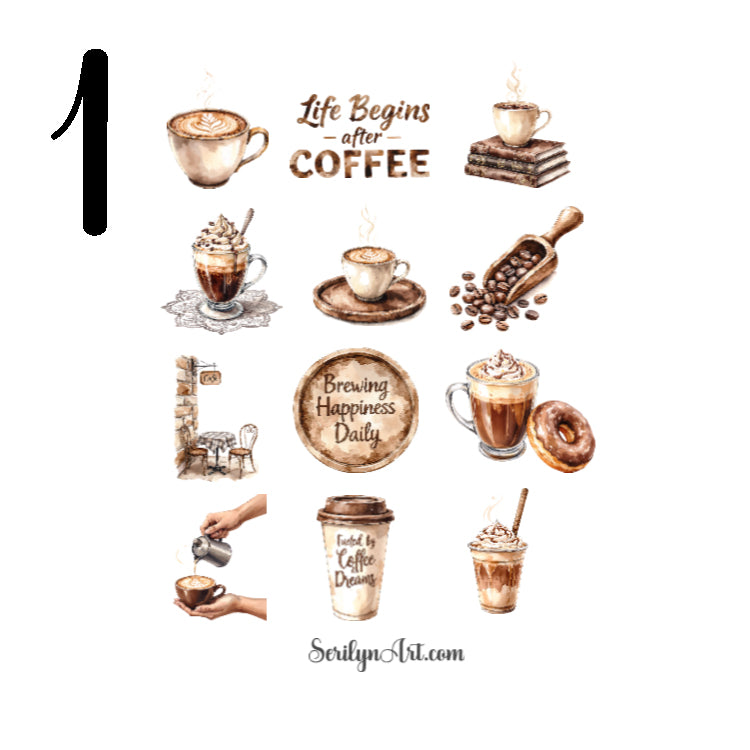 Coffee Fans Sticker Sheet