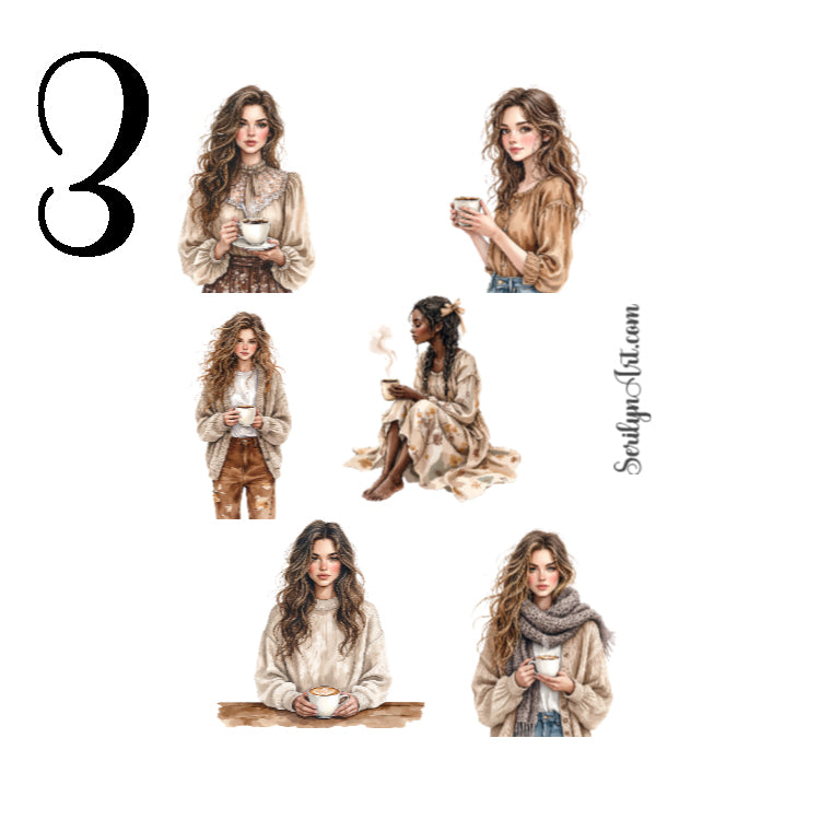 Coffee Fans Sticker Sheet