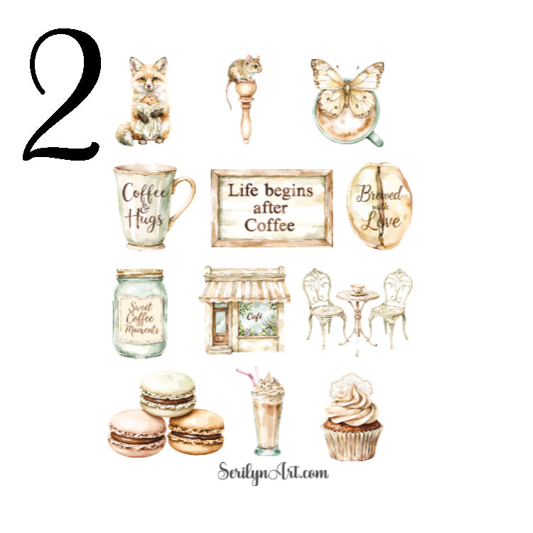 Coffee Lady Sticker Sheet