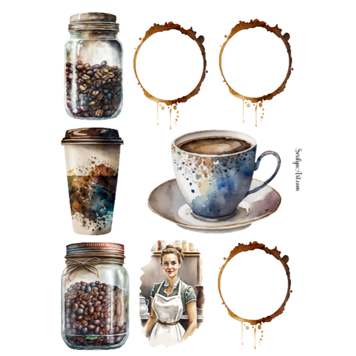 Coffee Shop Sticker Sheet