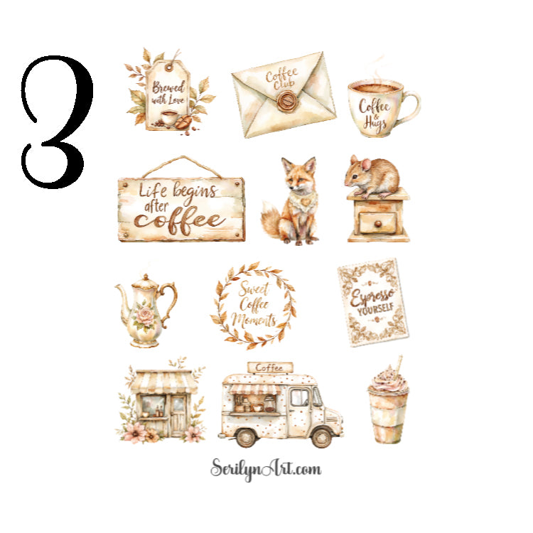 Coffee Time Sticker Sheet