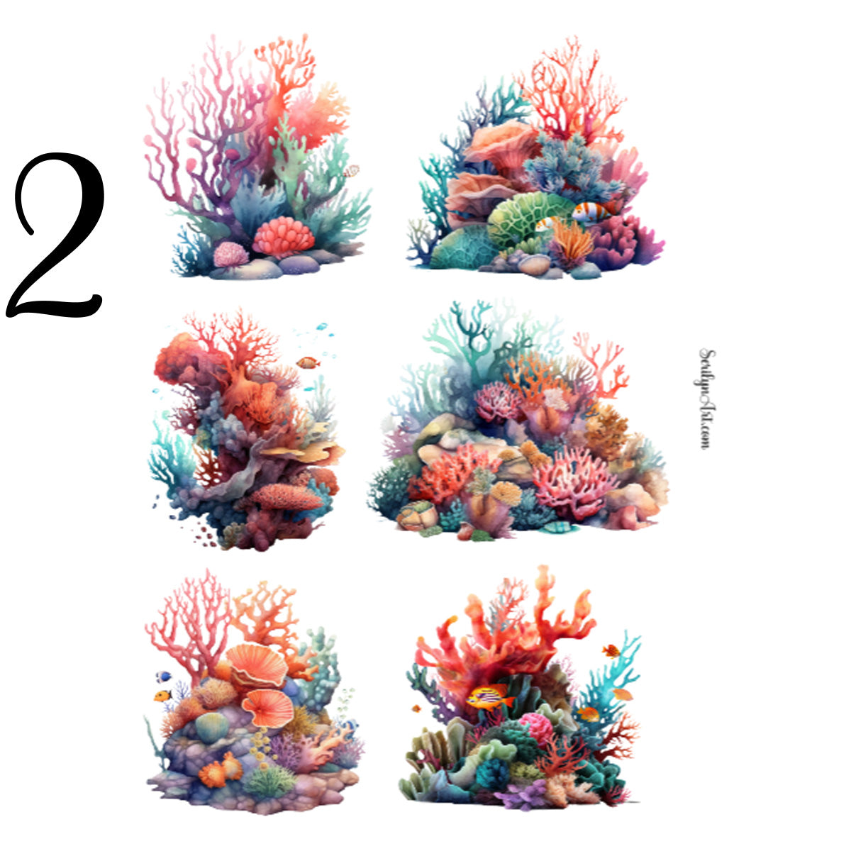 Coral Reef Sticker Sheet