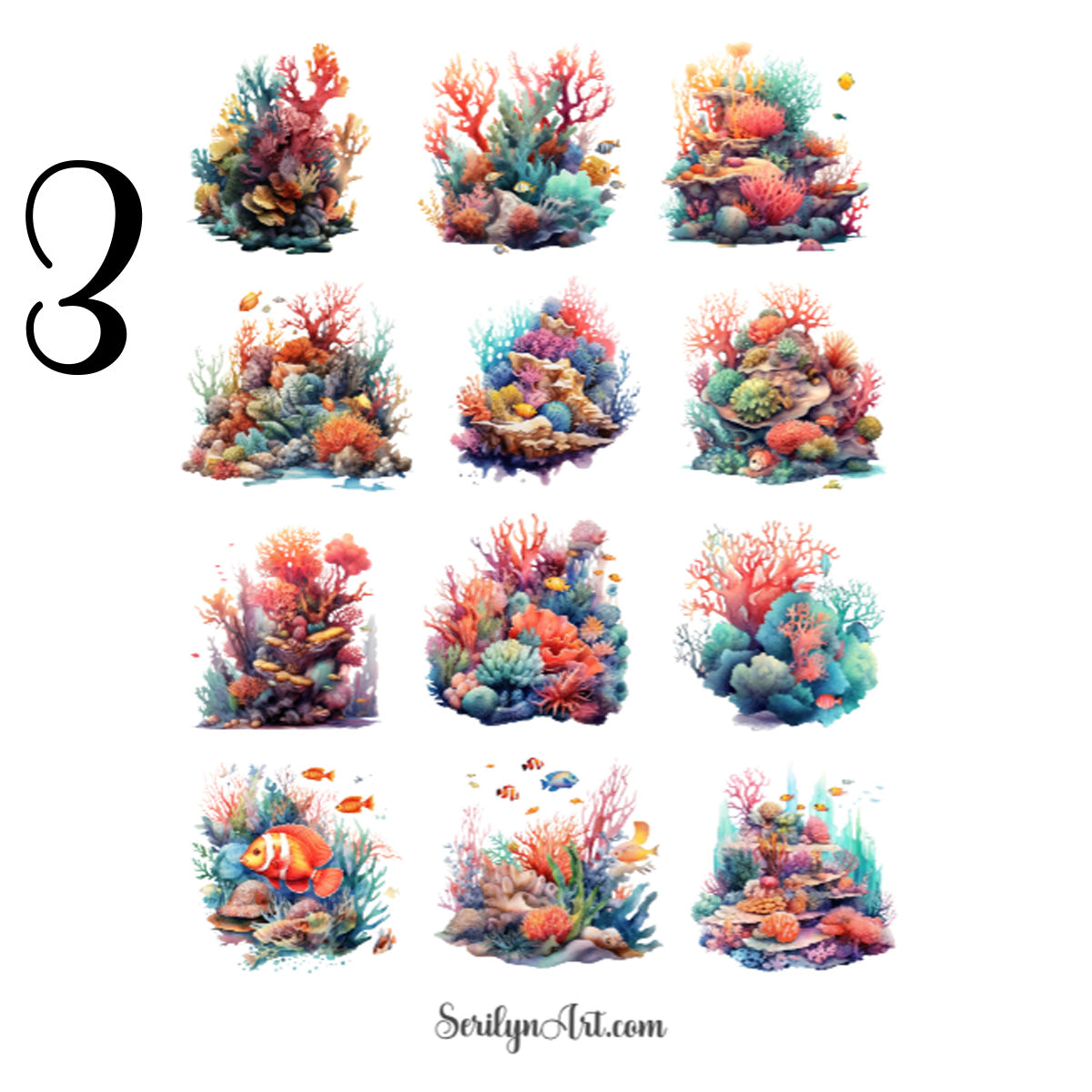 Coral Reef Sticker Sheet