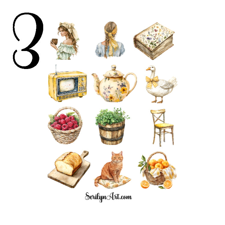 Cottage Kitchen Sticker Sheet