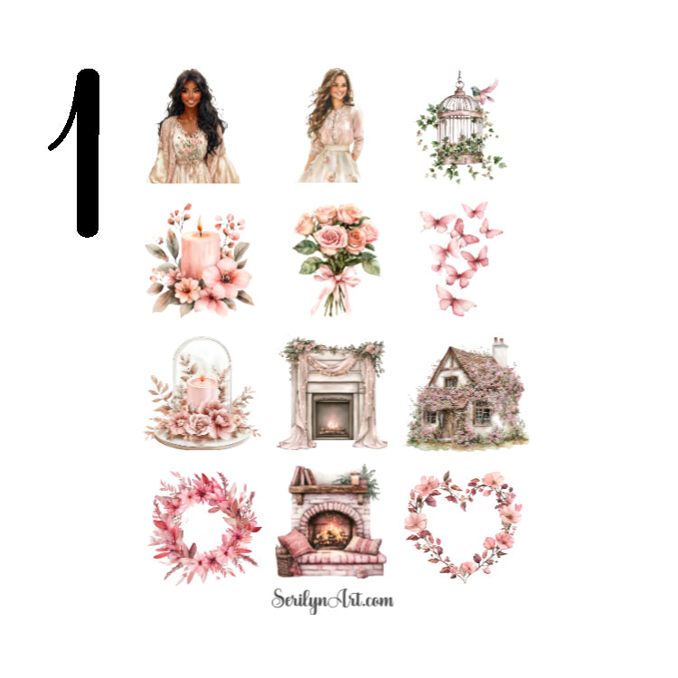Cottagecore Blooming Hearth Sticker Sheet