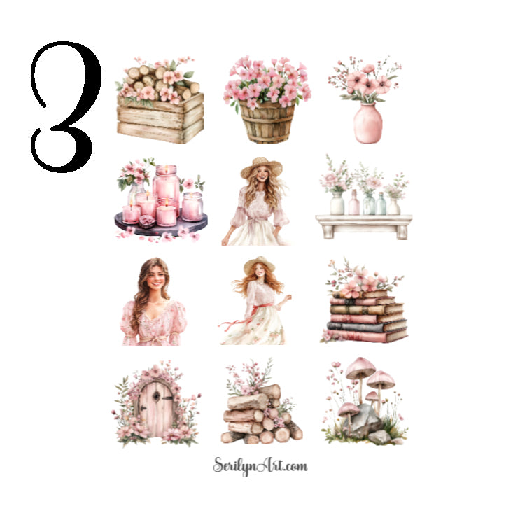 Cottagecore Blooming Hearth Sticker Sheet